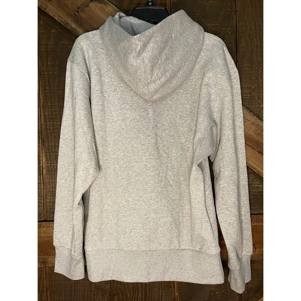 ADIDAS Logo Soft Hoodie Men’s Small Gray Original Center Pocket Athletic NEW - Picture 2 of 8